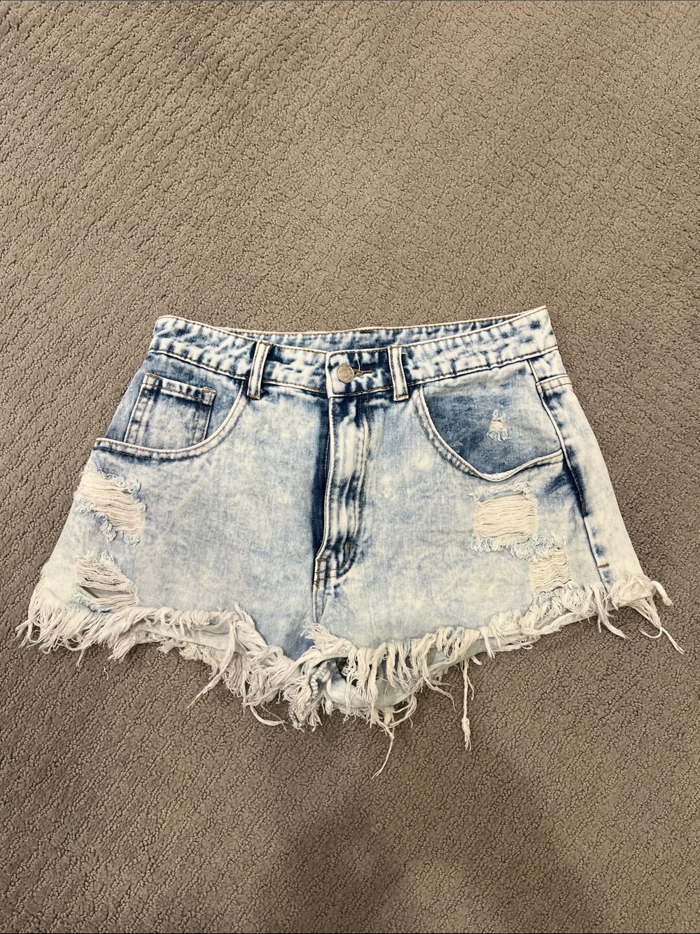 🩷 Acid Wash Distressed Women's Cutoff Shorts Size Small